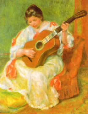 Pierre Renoir Woman with Guitar Germany oil painting art